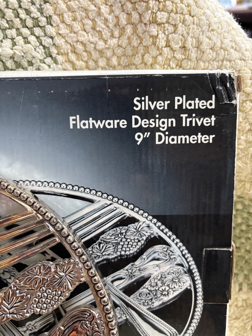 Godinger Silver-Plated Flatware Motif Trivet – Shiny Silver - Picture 2 of 5
